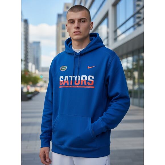 New Florida Gators-University of Florida Blue Hoodie-Nike Therma-Fit Mens Sz XXL - Picture 3 of 7